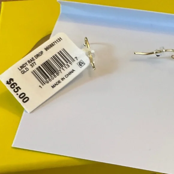 Kendra Scott Ruby Red Gold Earrings - Picture 3 of 3